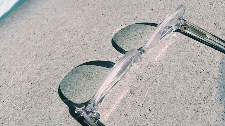Glasses on table